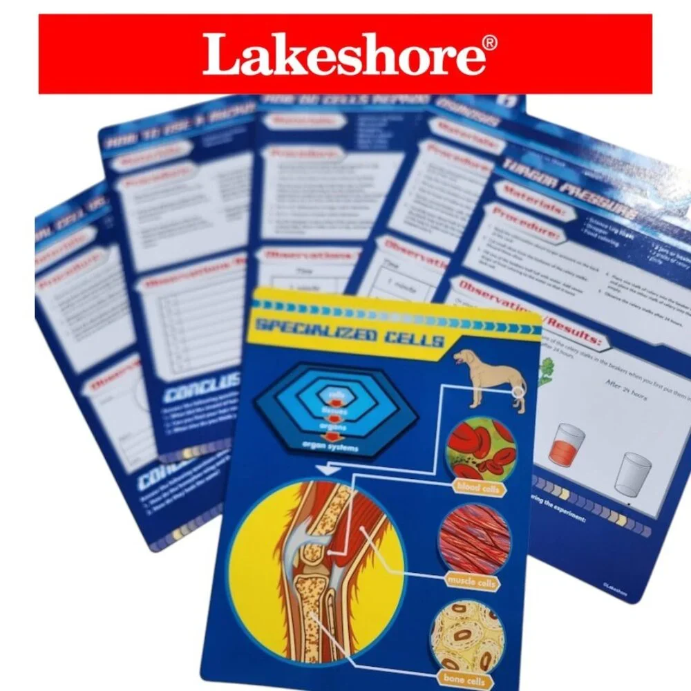 Lakeshore Cells and Organisms Activity Book Set Kit Plant Animal Model Biology M